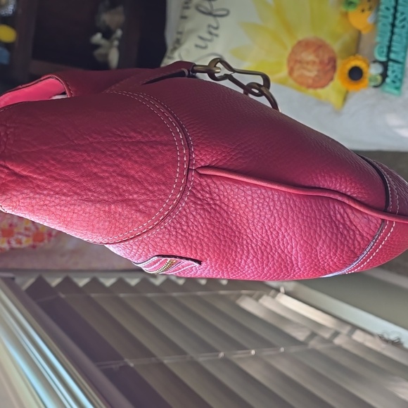 Coach Hamptons Barbie Pink Pebbled Leather Shoulder Bag Is 20yrs Old In EUC - Picture 8 of 17